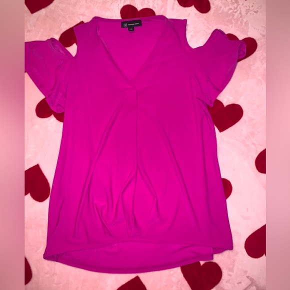 Hot pink Shoulder out Top by INC, NWOT - Picture 5 of 8